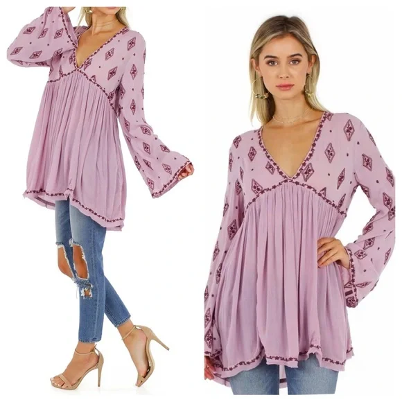 Free People Diamond Embroidered Tunic - Picture 3 of 15